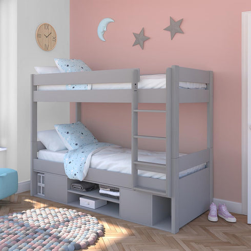 Uno Grey Bunk Bed With Under Bed Storage